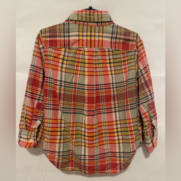 Ralph Lauren Boys Button Down Red/Green/Yellow Plaid 2T - Picture 3 of 4